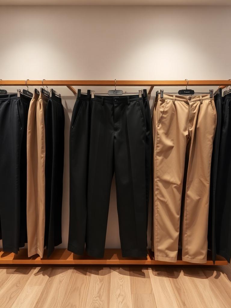 Pantalons homme sur portant, noir et camel – Vêtements Lavaud